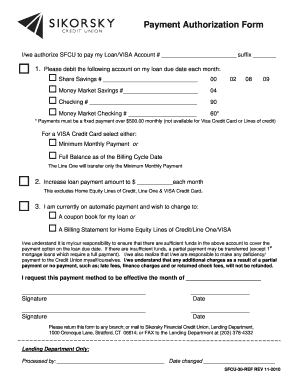 Payment Authorization Form