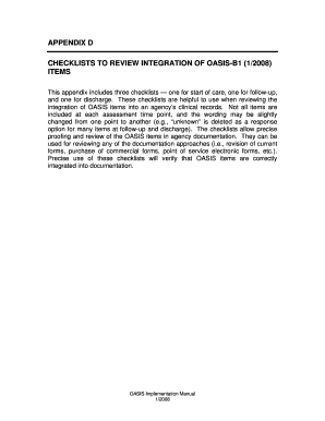 OASIS-B1 Integration Checklist