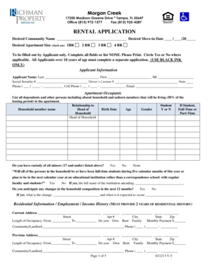 Rental Application Form