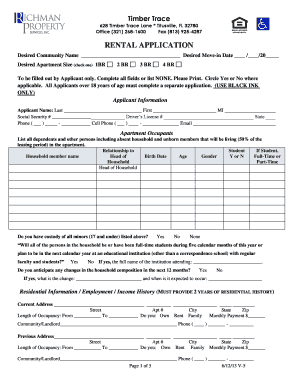 Rental Application Form