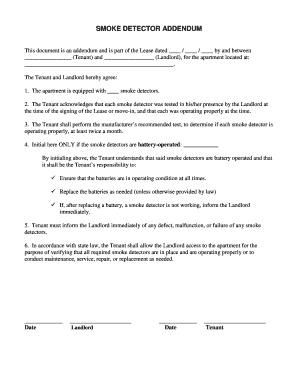 Smoke Detector Addendum