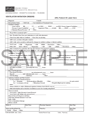 Ventilator Initiation Orders