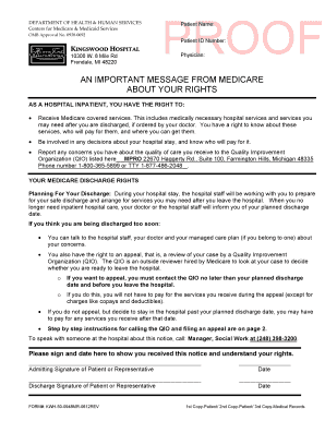 Medicare Discharge Rights Notice