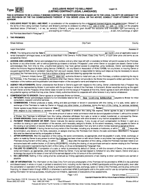 Arizona Exclusive Right to Sell/Rent Real Estate Contract