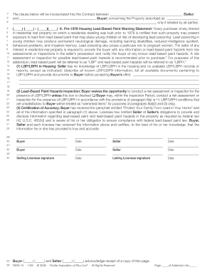 Lead-Based Paint Disclosure Addendum