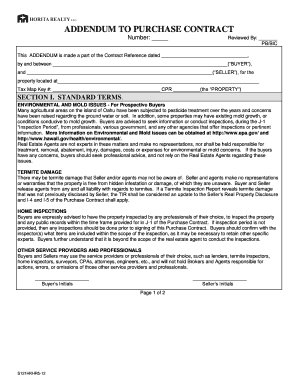 Addendum to Purchase Contract