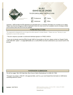 Blue Cross of Idaho EDI Registration Form
