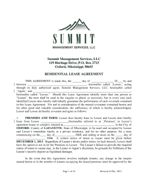 Residential Lease Agreement