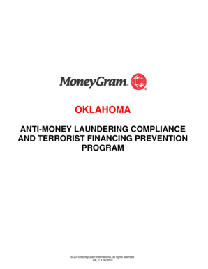 Oklahoma Anti-Money Laundering Compliance Program