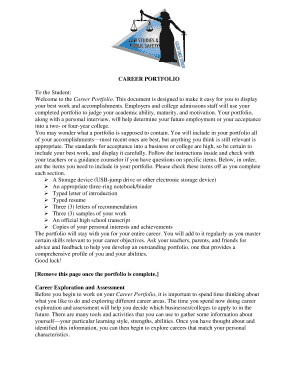 Career Portfolio Template