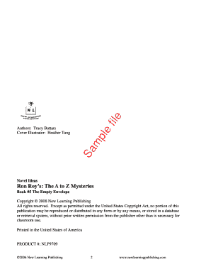 The Empty Envelope Novel Study