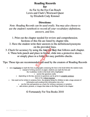 Reading Records for Lewis and Clark’s Westward Quest