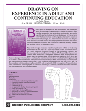 Drawing on Experience in Adult and Continuing Education