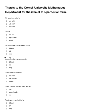 Student Feedback Form