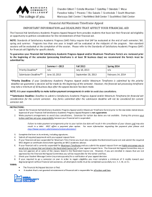 Financial Aid Maximum Timeframe Appeal