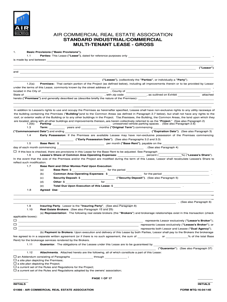 air lease form Preview on Page 1