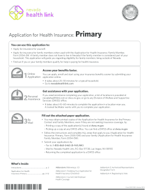 Nevada Health Insurance Application