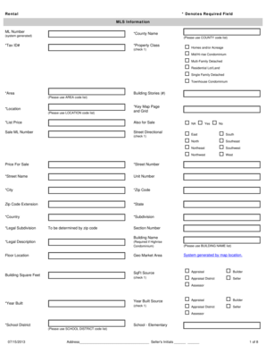 Residential Rental Property Listing Form