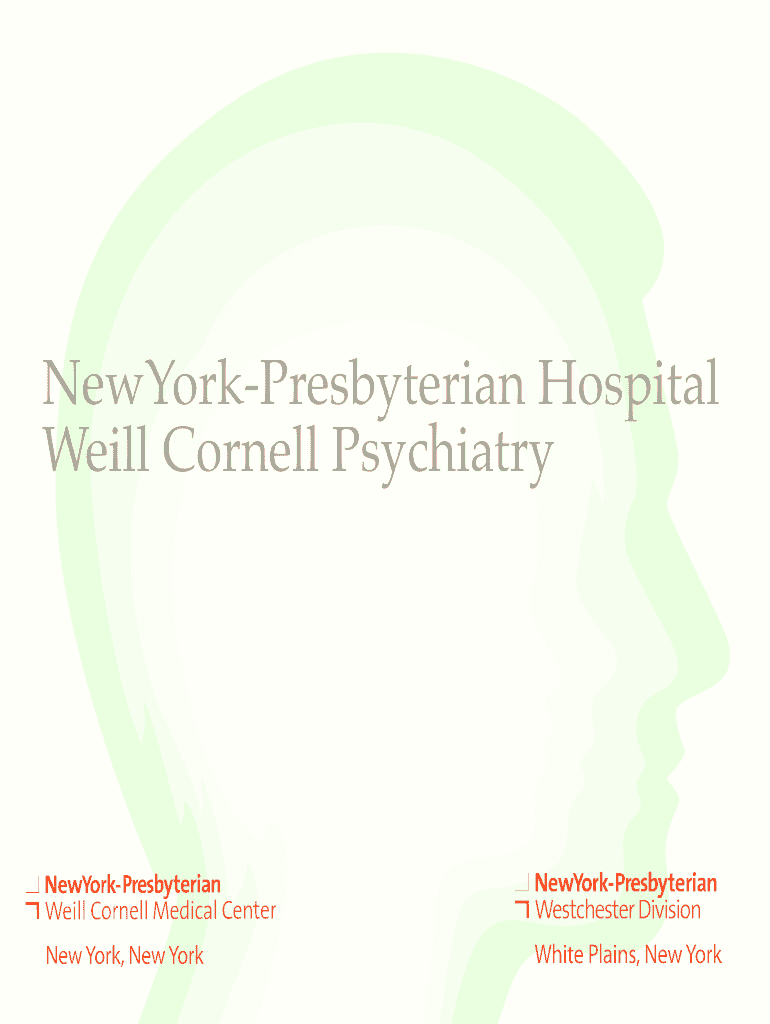Fillable Online Weill Cornell Psychiatry Fax Email Print pdfFiller