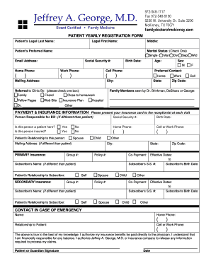 New Patient Registration Packet