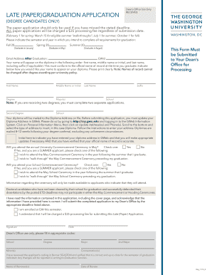 Late Paper Graduation Application