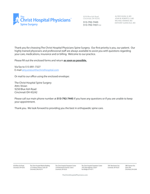 Spine Surgery New Patient Questionnaire