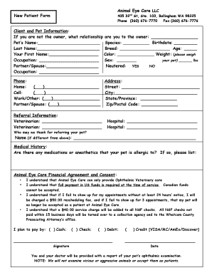 Eye patient forms pdf
