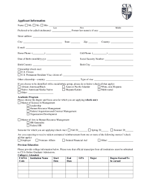 Graduate Admission Application