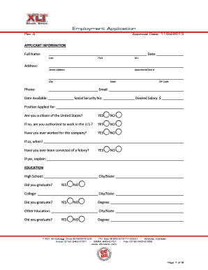 Employment Application Form