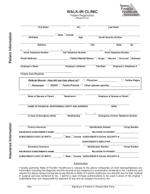Patient Registration Form