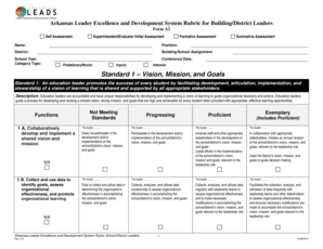 Arkansas Leader Excellence and Development System Rubric