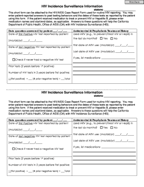 HIV Incidence Surveillance Information Form