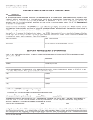 Model Letter Requesting Identification of Extension Locations