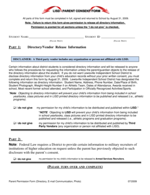 Parent Permission Form