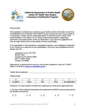 Local purchase order form - MERP Survey Evaluation Form (Attachment C) - cdph ca