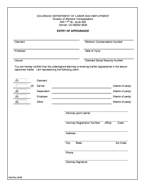 Colorado Entry of Appearance