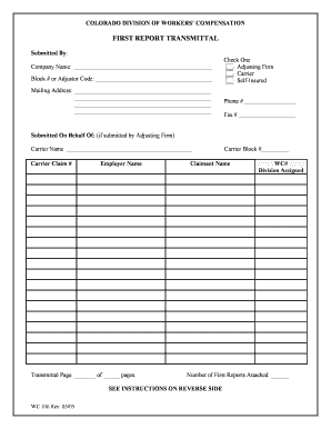 Colorado First Report Transmittal