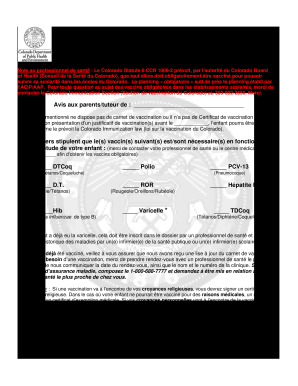 Avis de vaccination obligatoire