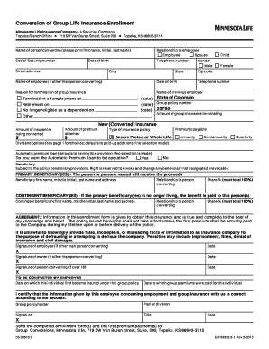 Secure Protector Whole Life Conversion Form