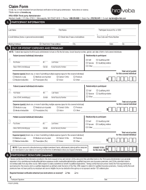 HRA VEBA Claim Form