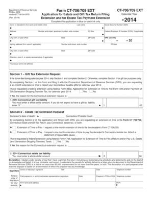 Connecticut Estate and Gift Tax Return Extension Form