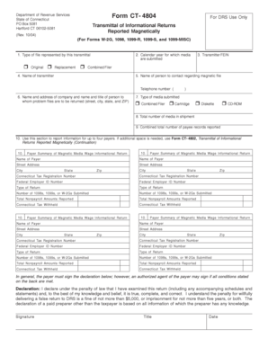 Connecticut Form CT-4804