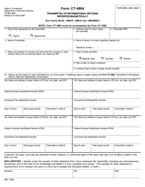 Connecticut Form CT-4804