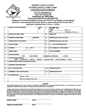 Construction Permit Application