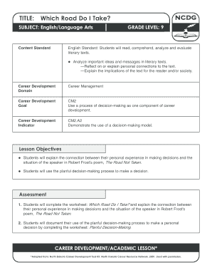 Which Road Do I Take? Worksheet