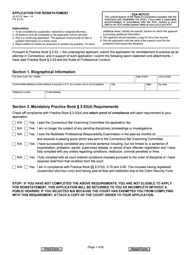 ct reinstatement Preview on Page 1