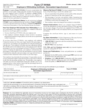 Connecticut Form CT-W4NA
