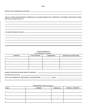 Employment Application Form