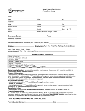 New Patient Registration Form