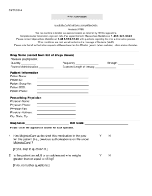 MajestaCare Medallion Prior Authorization Form